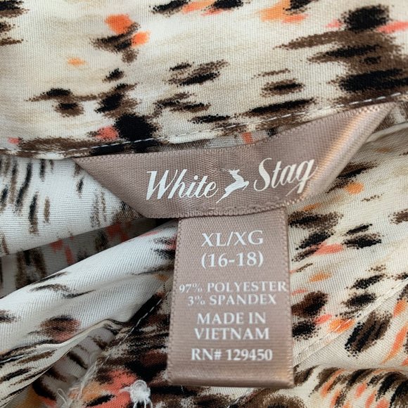 White‎ Stag Button Down Chiffon Blouse Collared XL (16-18) Long Sleeve Polyester - Picture 3 of 13